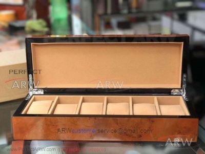 6 Slot Wooden Storage Watch Box